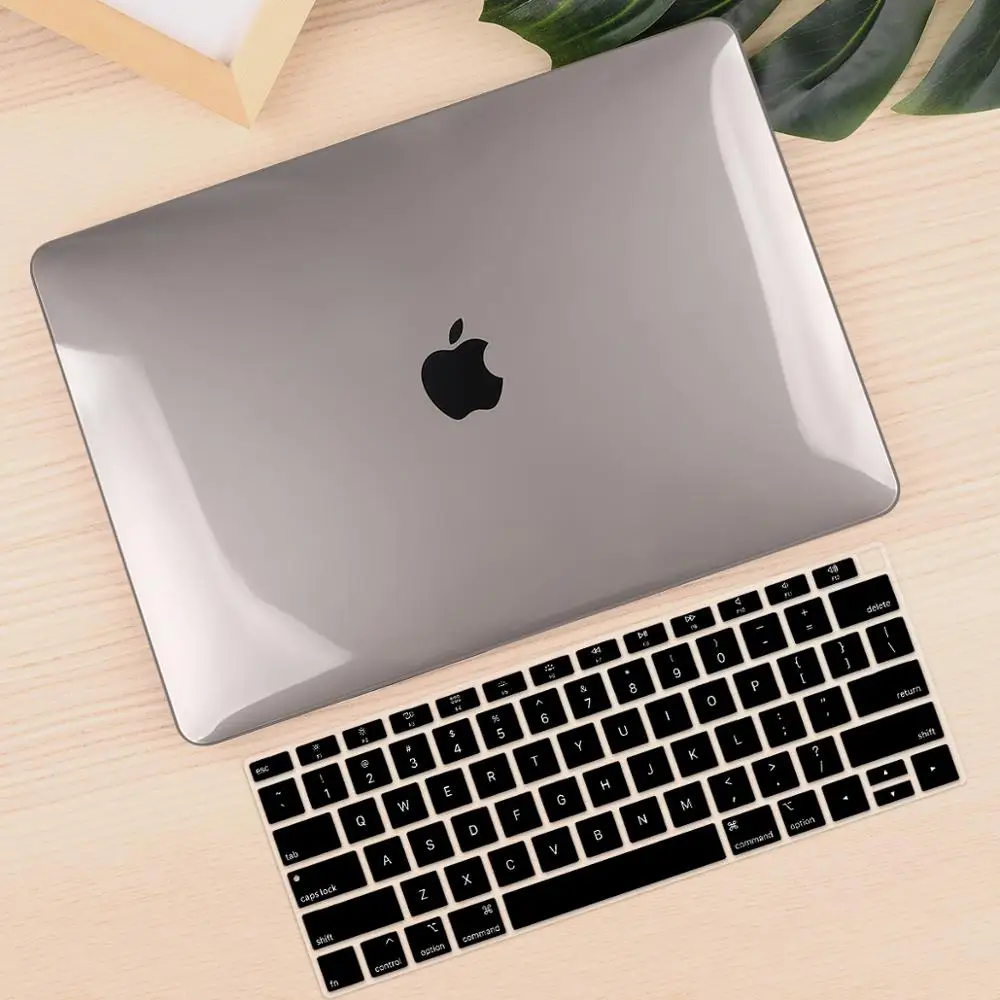 Кристально прозрачный чехол для Apple Macbook Air Pro retina 11 12 13 15 для Macbook New Air 13 чехол для ноутбука A1932 - Цвет: Crystal Grey