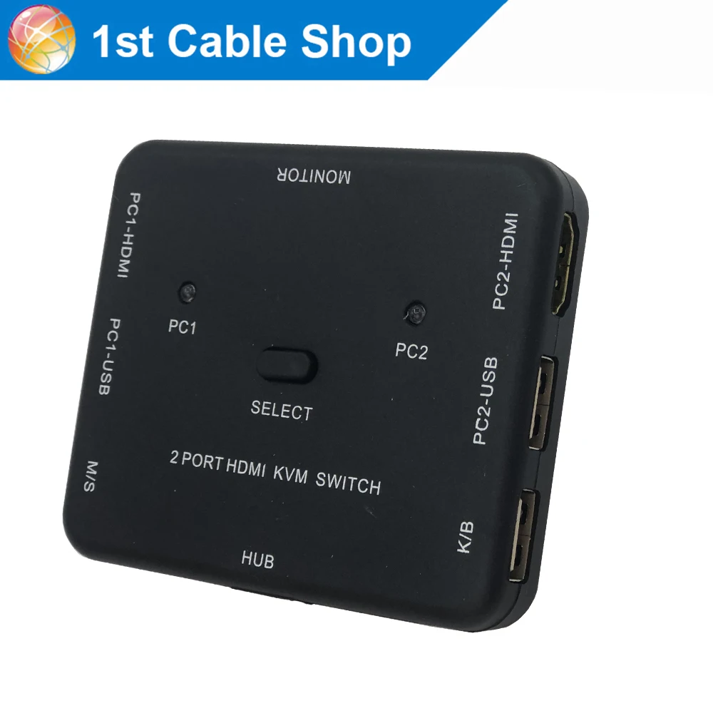 HDmatters USB HDMI KVM переключатель с 2 портами 4K HDMI USB Мышь& Клавиатура монитор селектор обмена HDMI переключатель KVM переключатель с usb