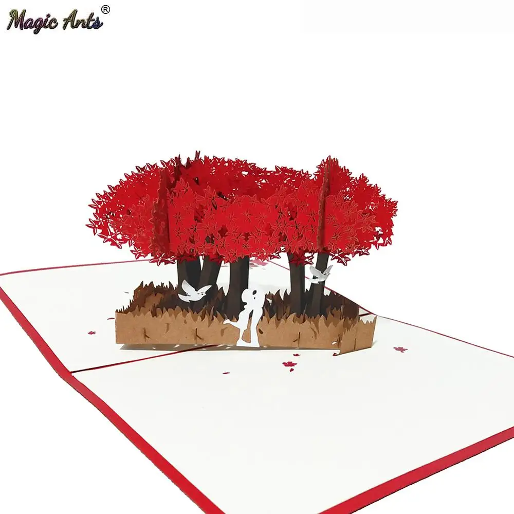  3D Sweet Lovers Valentines Day Card Wedding Invitation Bridal Shower Anniversary Gift Pop UP Cards  - 4.00056E+12
