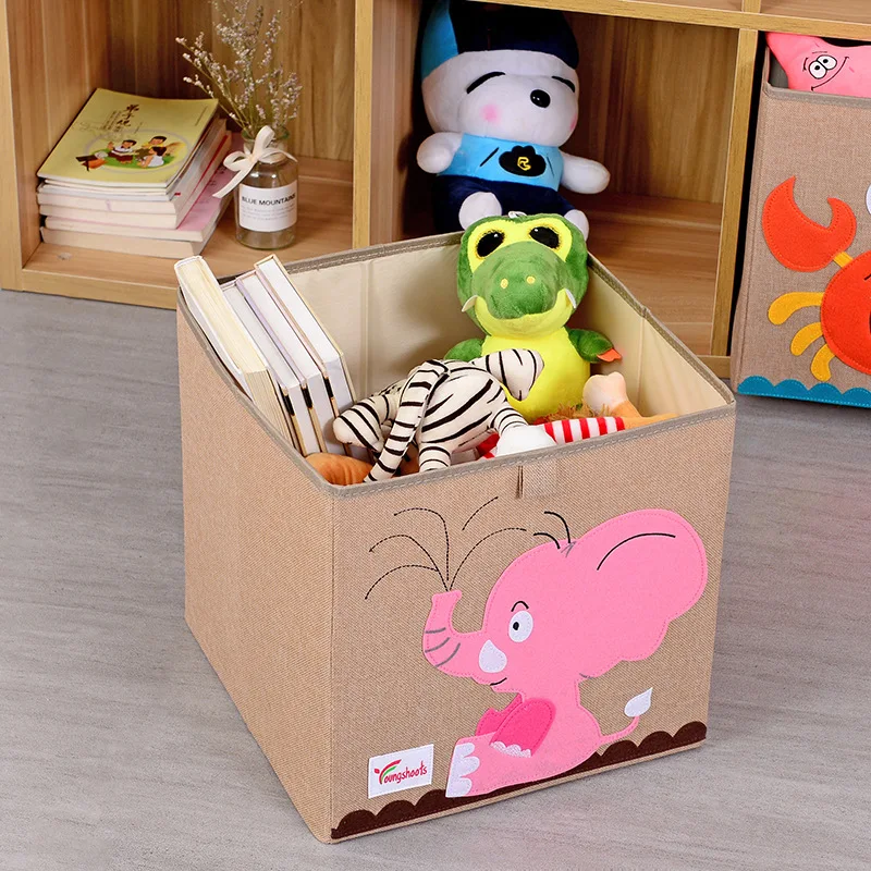 33*33*33 см мультфильм животных складная корзина для хранения шкаф Органайзер для хранения одежды корзина для хранения игрушек организовать - Color: B12