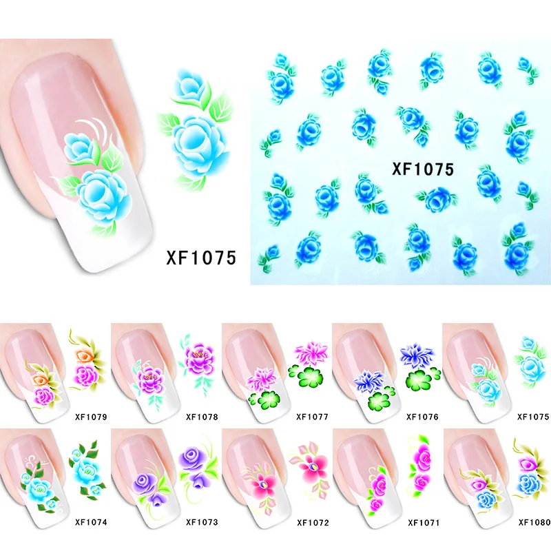 Наклейка для ногтей Женская цветная переводная наклейка переводная вода маникюр Дизайн ногтей Наклейка s украшение дизайн Прямая поставка TSLM1