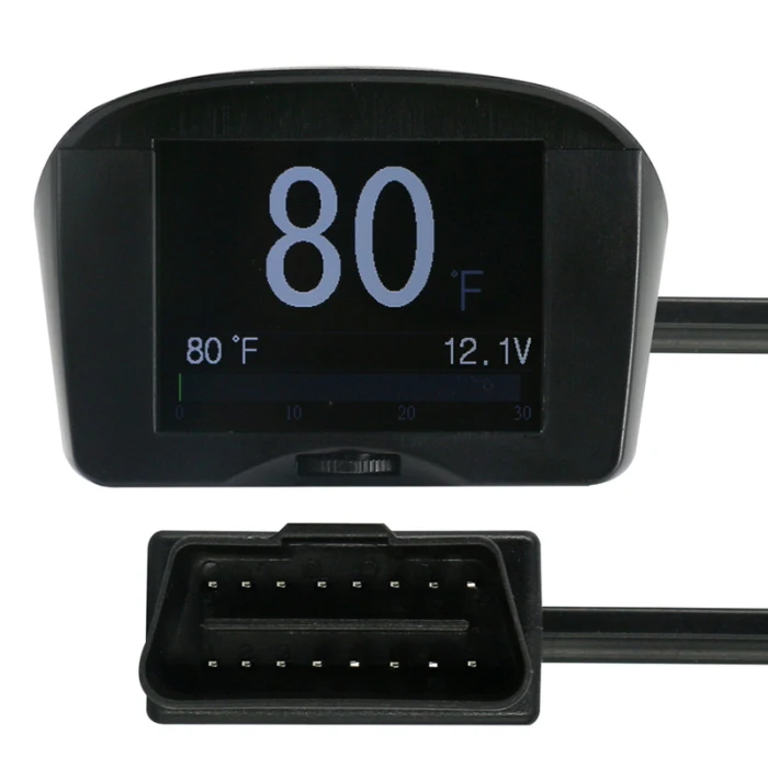 Автомобиль OBD HUD система Предупреждение о превышении скорости лобового стекла напряжения сигнализации Измеритель температуры F-Best