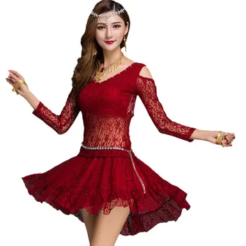 

Dance Belly Dance Lace Exercise Clothes Dance Performance Clothing Yoga Performance Clothing Skirt Suit Female Sense