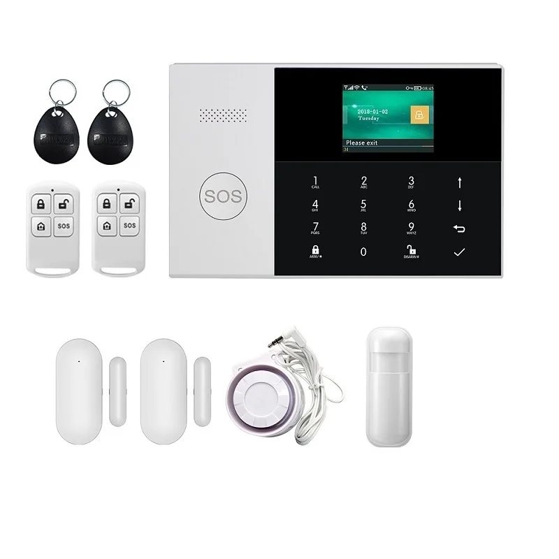 B Kit YPAY PG-105 беспроводной домашний GSM безопасности DIY комплект приложение управление с автоматическим циферблатом детектор движения сенсор охранная сигнализация - Цвет: B Kit