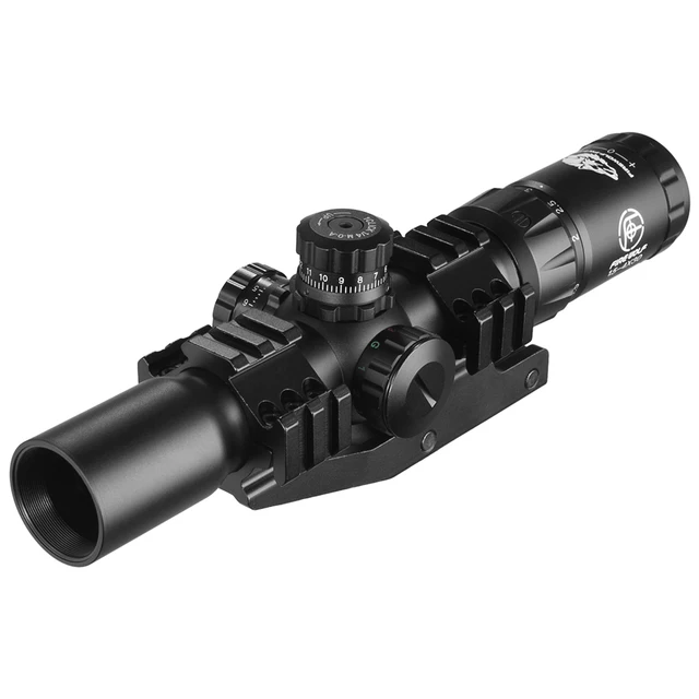 FIRE WOLF 1.54X30 Scope Hunting Tactical Optical Rifle with Red Green