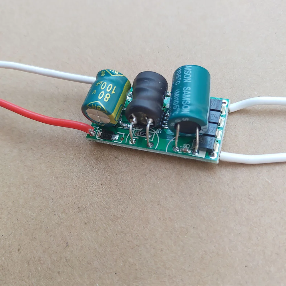 12 В AC DC вход низкого напряжения 9-12X1W 9 Вт-12 Вт Светодиодный драйвер с высокой температурой провода выход 27-38 в 300мА
