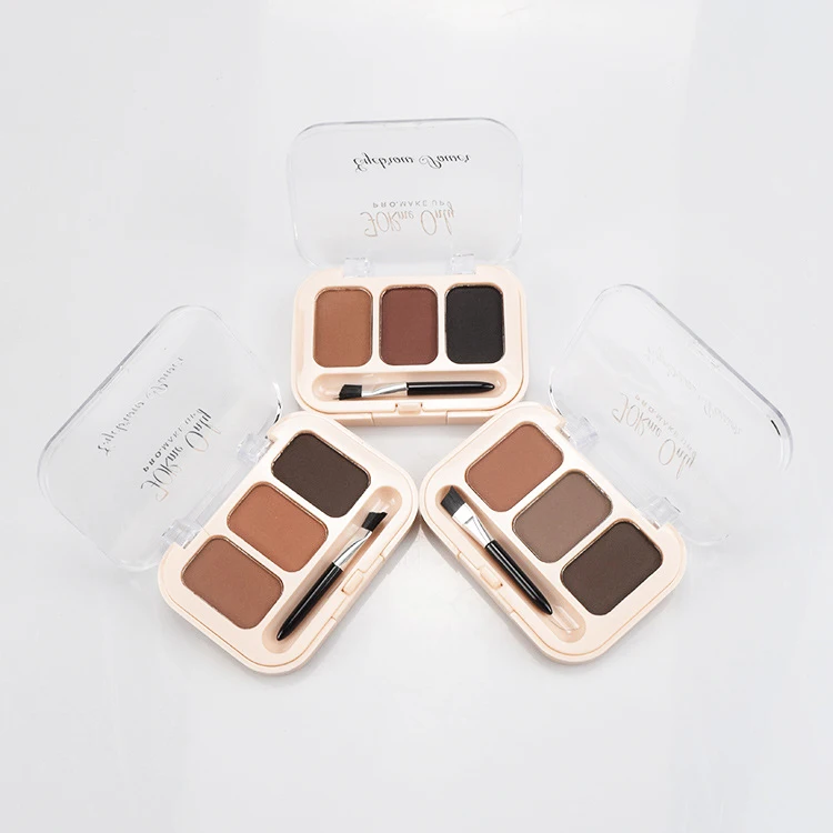 3 Color Eyebrow Enhancer Powder Palette Glow Shadow Brown Black Professional Long-lasting Easy to Wear Eyes Make up Eye Brow 3 Color Eyebrow Enhancer Powder Palette Glow Shadow Brown Black Professional Long-lasting Easy to Wear Eyes Make up Eye Brow