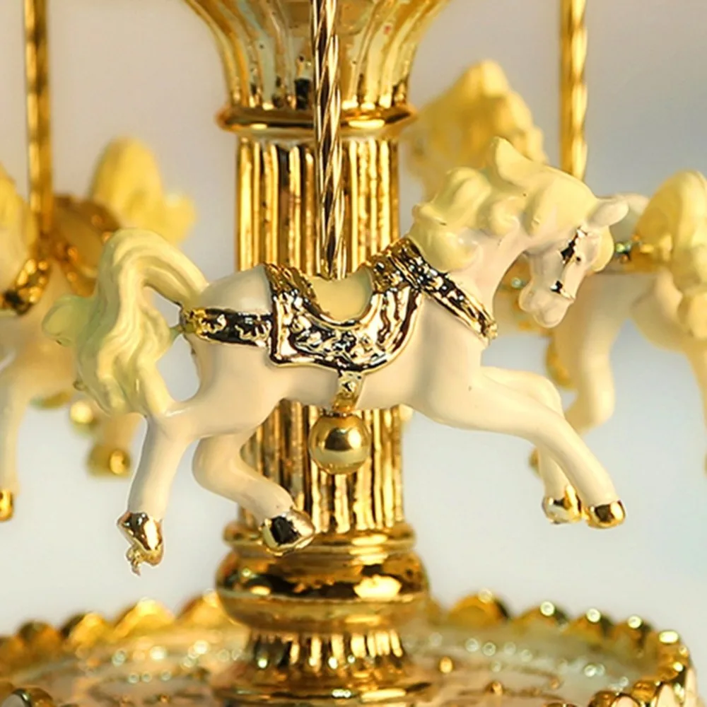 Классическая карусель лошади вращающаяся музыкальная шкатулка украшение замок в небе Мелодия детский подарок на праздник день рождения