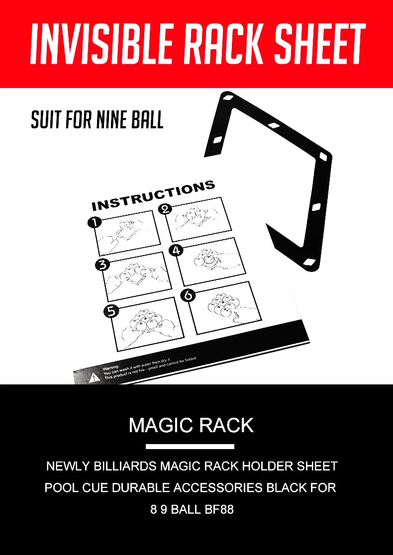 magic rack billiards on Billiard Magic Rack Ball Holder Sheet For 57 2mm Ball Billiar Accessories Hot Selling 6pcs 9 Ball Kick Off Film Table Ball Paper Snooker Billiard Accessories Aliexpress