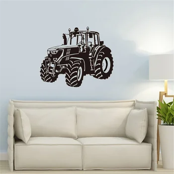 

Large Farm Driving Tractor Wall Sticker Nursery Kids Room Cartoon Tractor Truck Car Vehicle Wall Decal Playroom Vinyl Decor