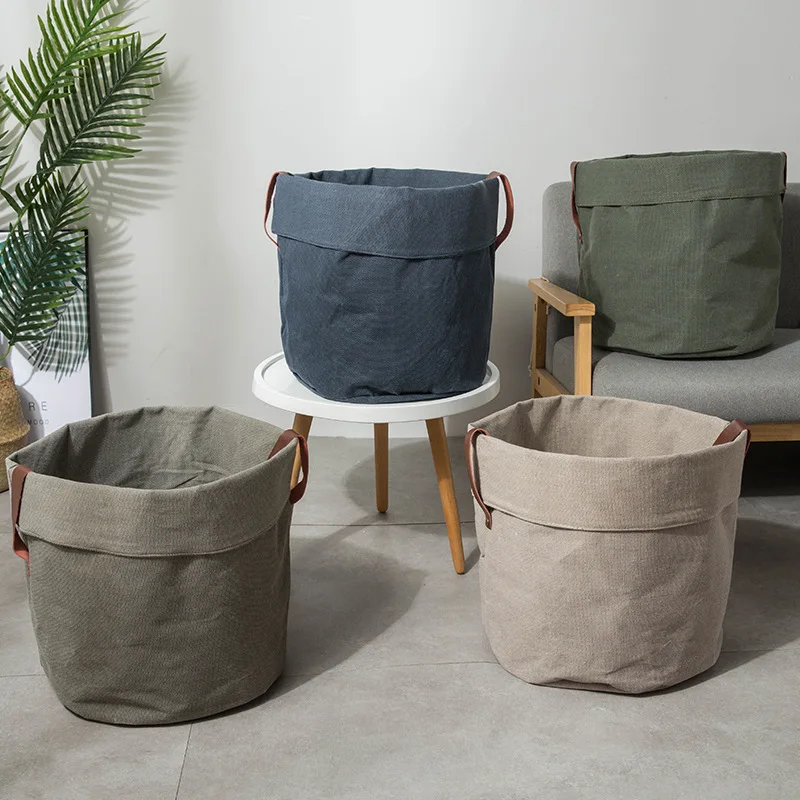 

Multi-Functional Cotton Linen Storage Basket Laundry Basket Toy Storage Basket Foldable Sundries Storage Box Organizer