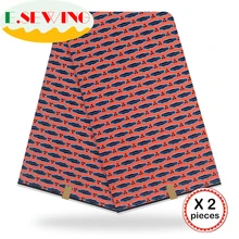 Анкара африканская вощеная ткань принтом 12 ярдов хлопок настоящий голландский воск Гана нигерийский стиль для шитья африканские платья одежда 04