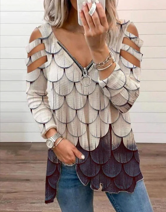 Women Strapless V Neck Print Sexy Deep Low Cut Tops Blouse Shirt Out