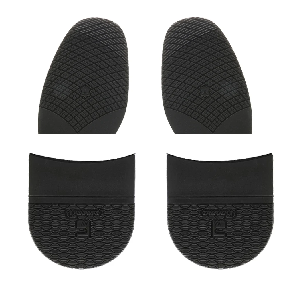 2 Pair/set Rubber Half Shoe Soles And Heels Pads Grip DIY Shoe Repair Replacement