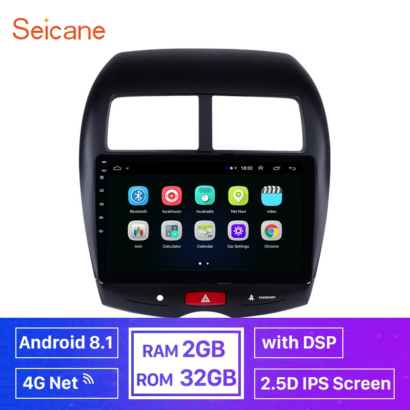 

Seicane 2din Android 8.1 4G DSP IPS RAM 2GB Car GPS Head Unit Radio Navi player For 2010-2014 2015 Mitsubishi ASX Peugeot 4008