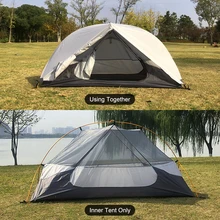 Водонепроницаемый кемпинговый тент Портативный Легкий одиночный тент для наружного кемпинга пешего туризма альпинизма