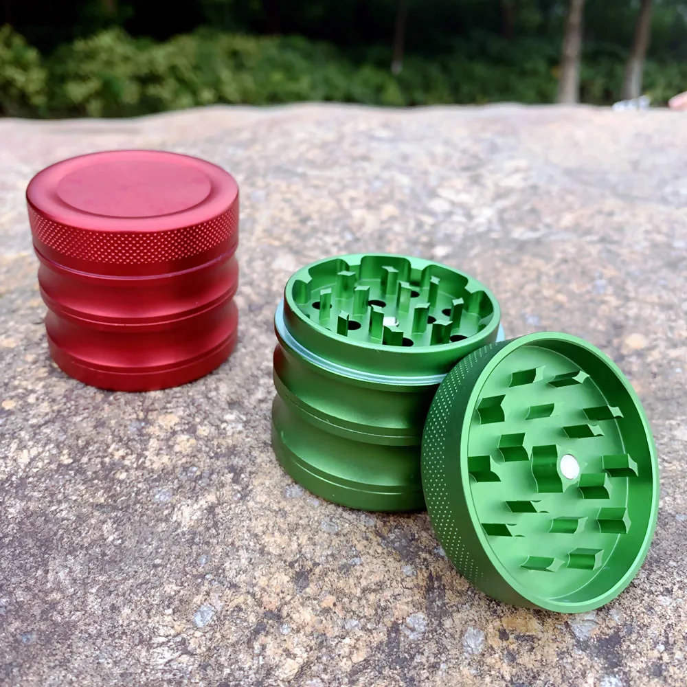 Dia.53MM 4 слоя измельчения Groove Алюминий измельчитель травы с Подарочная коробка