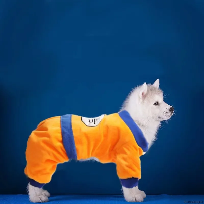 Pet Style Clothes Dog Kakarotto Son Goku Japanese Anime Dogs Cat Halloween Costume Warm Fashion Coat Photo Props - Dog Sets - AliExpress