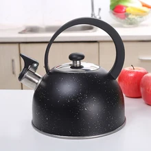 1 шт., черный свисток, чайник, газовый свисток, чайник для кипячения воды, чайник с Лунной ручкой, нагреватель воды, Металлический горшок для воды, кухонные аксессуары