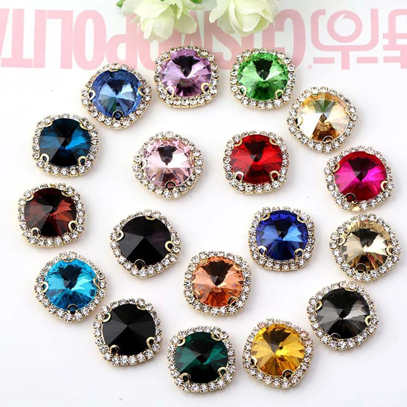 

10pcs/lot 8mm10mm Multicolor Rhinestone Cabochon Crystal Bezel Patch Rould Cameo For Diy Jewelry Making Handmade Accessories