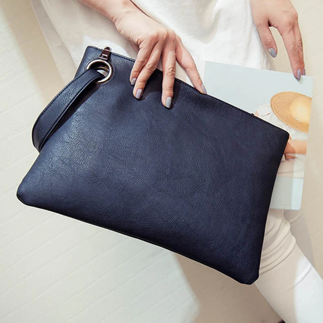 Fashion Solid Women's Clutch Bag Leather Women Envelope Bag Clutch Evening Bag Female Clutches Handbag Immediately Shipping 1