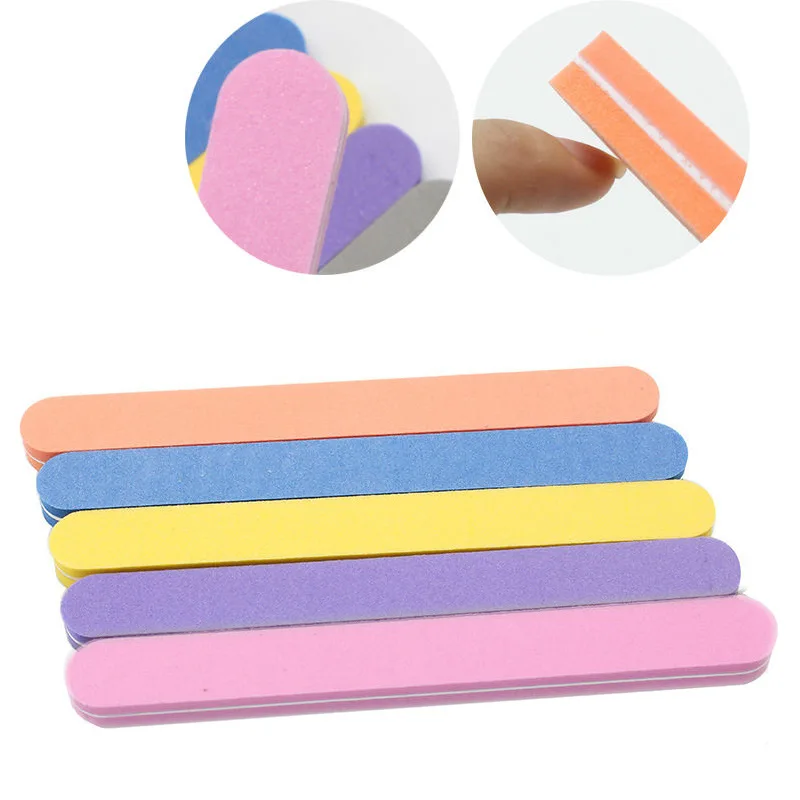 

100/180 professional straight disposable sponge nail file buffer lima sandpaper nail file polisher block nailfile tools acrylic filer