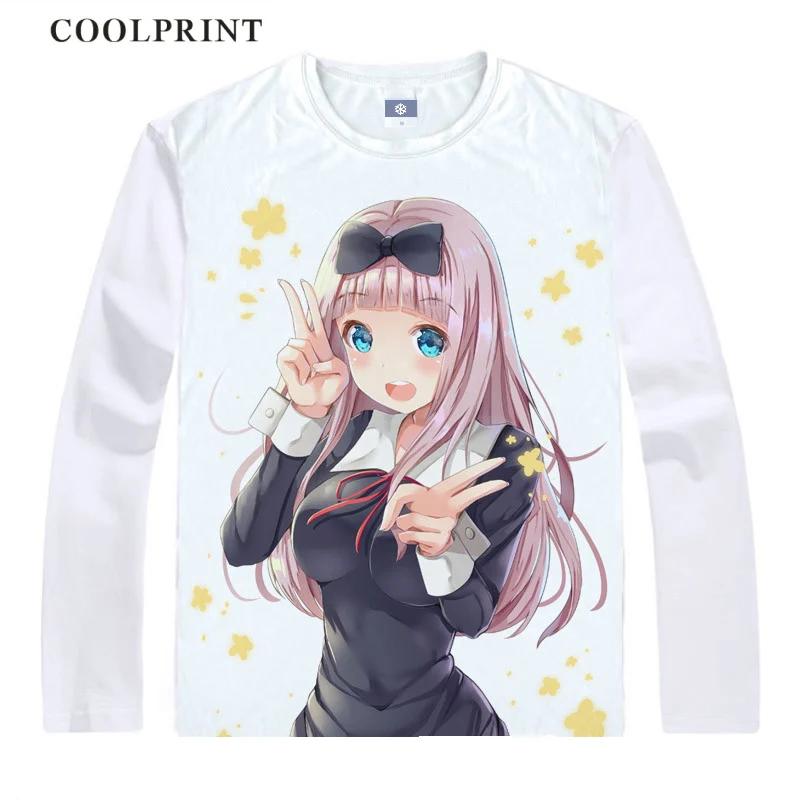 Style 17 Kaguya Sama Love Is War футболка Shinomiya Kaguya Fujiwara Chika на заказ футболка аниме цифровой винтажный принт футболки с длинными рукавами - Цвет: Style 17