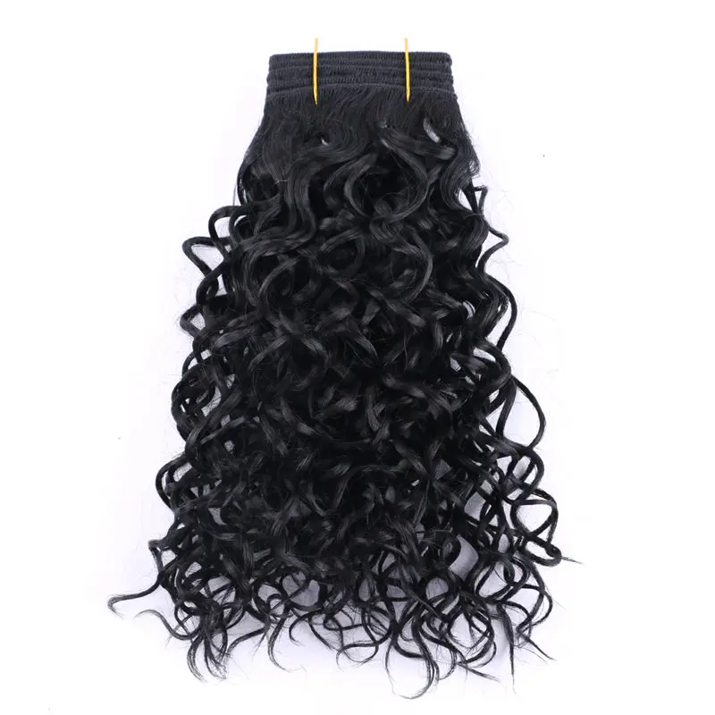 Энджи 33# волна воды волосы ткет 100 г/шт. Высокая температура Синтетические волосы для наращивания - Цвет: # 1B