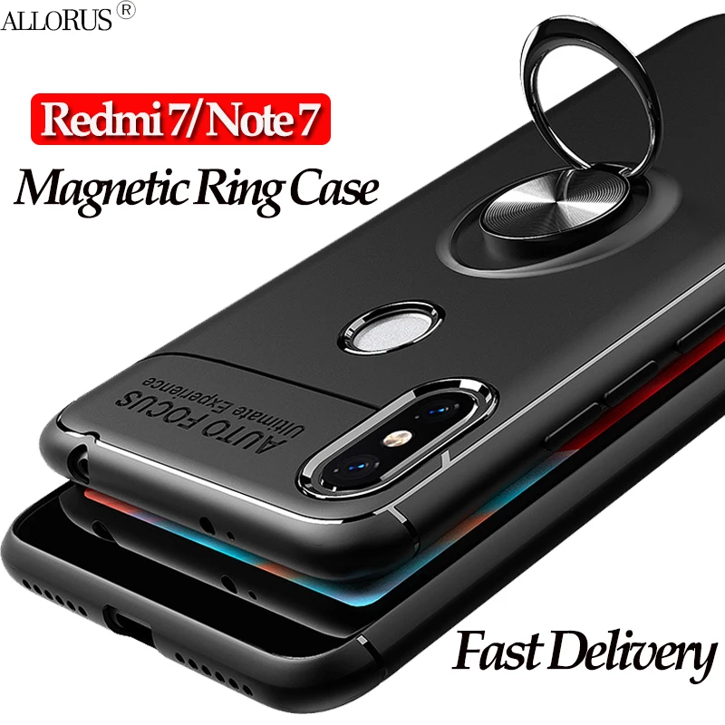 

Magnetic Case for Redmi 7 7A Redmi Note 7 Silicone Full Protective Ring Phone Case for Redmi 7 Business Case Redmi 7A Back Cover