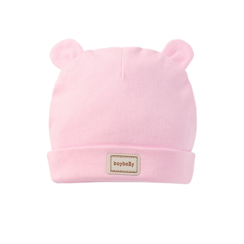 3 цвета Eslatic головной платок двухслойная хлопчатобумажная салфетка детские шапки и шапки с детский набор нагрудников розовый желтый и небесно-голубой для новорожденных - Цвет: C-pink