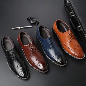 

SexeMara Luxury Brand Leather Casual Driving Oxfords Shoes Men Loafers Italian Shoes Wedding Shoes Men Flats SY-7196