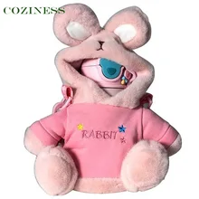 Cooless – biberons en peluche pour bébé, ensemble de tasses en forme de lapin ou d'ours, Thermos Portable de 450ml, Pot de paille pour l'eau potable des étudiants, offre spéciale