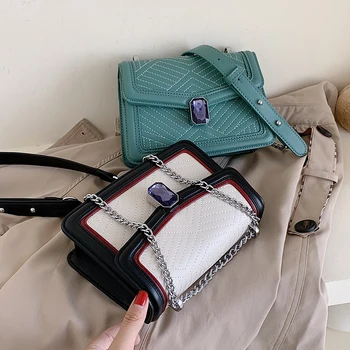 

Elegant Female Casual Square Bag 2020 Fashion New High Quality PU Leather Women's Designer Handbag Chain Shoulder Messenger Bag