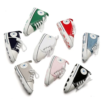 

Fashion Toddlers Baby Canvas First Walkers Shoes Baby Soft bottom Bebe Anti-slip Cute Sweet Casual Plain shoes 11-13cm