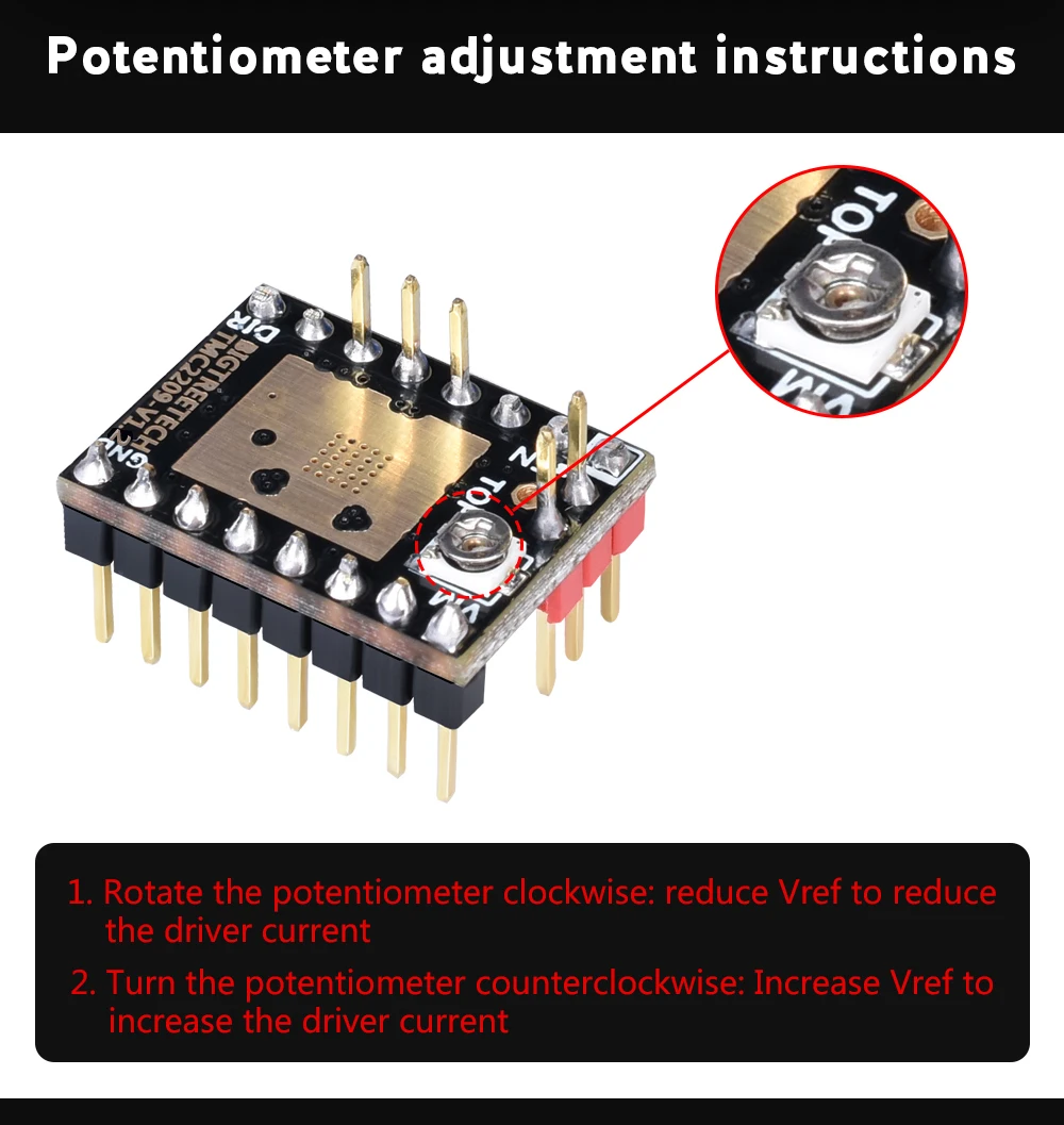 BIGTREETECH TMC2209 V1.2 Stepper Motor Driver TMC2208 UART Driver VS TMC2130 For SKR V1.4 SKR 2 Mini E3 Ender 3 3D Printer Parts hp officejet printhead