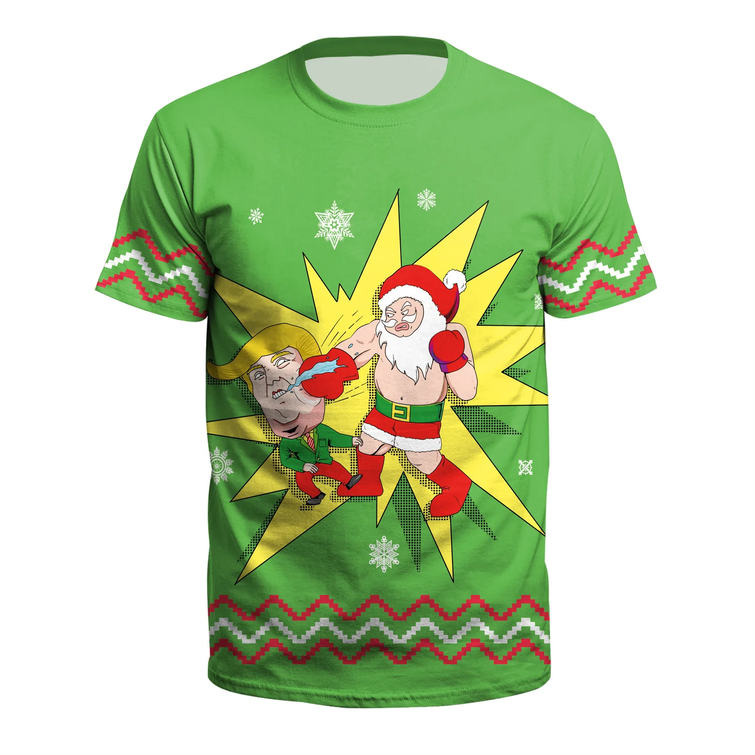 Рождественская Одежда для мальчиков; Новинка; футболка с короткими рукавами с изображением Санта-Клауса; Рождественский костюм для вечеринки