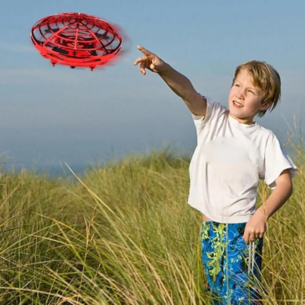 

Anti-collision Hand UFO Ball Flying Aircraft RC Toys Led Gift Suspension Mini Induction Drone For Children Boys