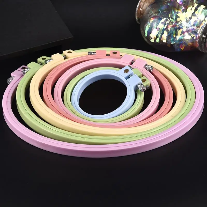 Plastic Square Embroidery Hoops Cross Stitch Hoop Ring DIY Needlecraft Cross Stitch Loop Hand Household Sewing Tools 5 Sizes