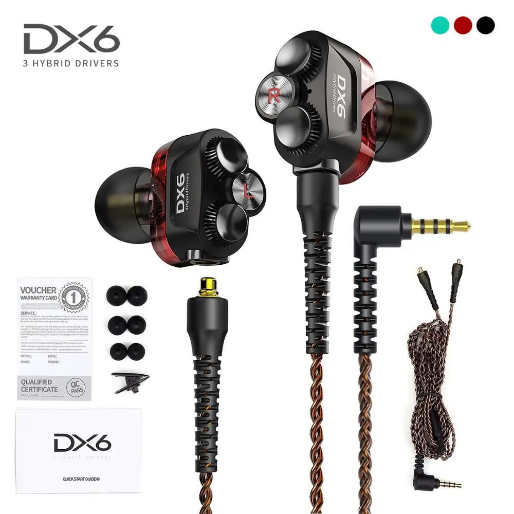 Проводные наушники plextone dx6 с разъемом 3 5 мм гибридные Hi-Fi-наушники для диджея