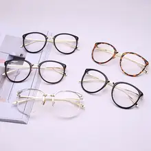 Круглое простое зеркало оправа ретро мужские женские прозрачные очки компьютерные очки оправа Анти-усталость линзы очки