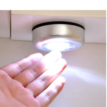 

ZHIYU 1 Pcs Night Light 80mm 6 LED Manual on/off Lights Protection Eye Protection Touch Lighting Cabinet Tent Lighting lamp