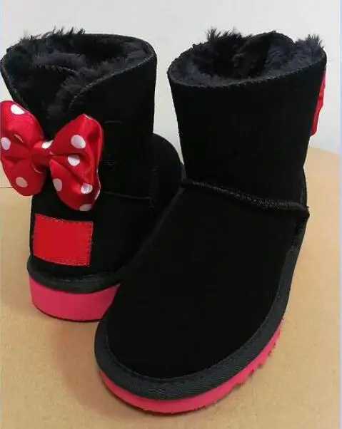 Brand new fashion Classic high quality Mickey Australia winter boots real leather Bailey Bowknot women's bailey snow boots