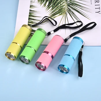 

4 Color UV Flashlight For Resin Mold 9 Led Ultra Violet Torch Light Lamp For UV Epoxy Cure Adhesive Glue Jewelry Equipments Tool