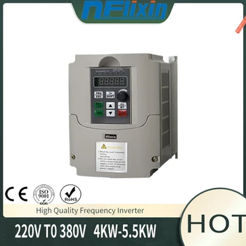 

Free shipping！1 Phase 220V to 3 Phase 380V 5.5Kw VFD Variable Frequenc Inverter for CNC spindle Driver spindle Speed Control