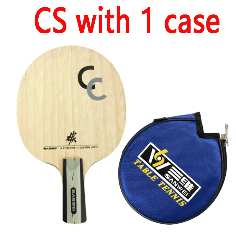 CS with 1 case Sanwei CC Настольный теннис pingpong лезвие длинный Shakehand FL - Цвет: CS with 1 case