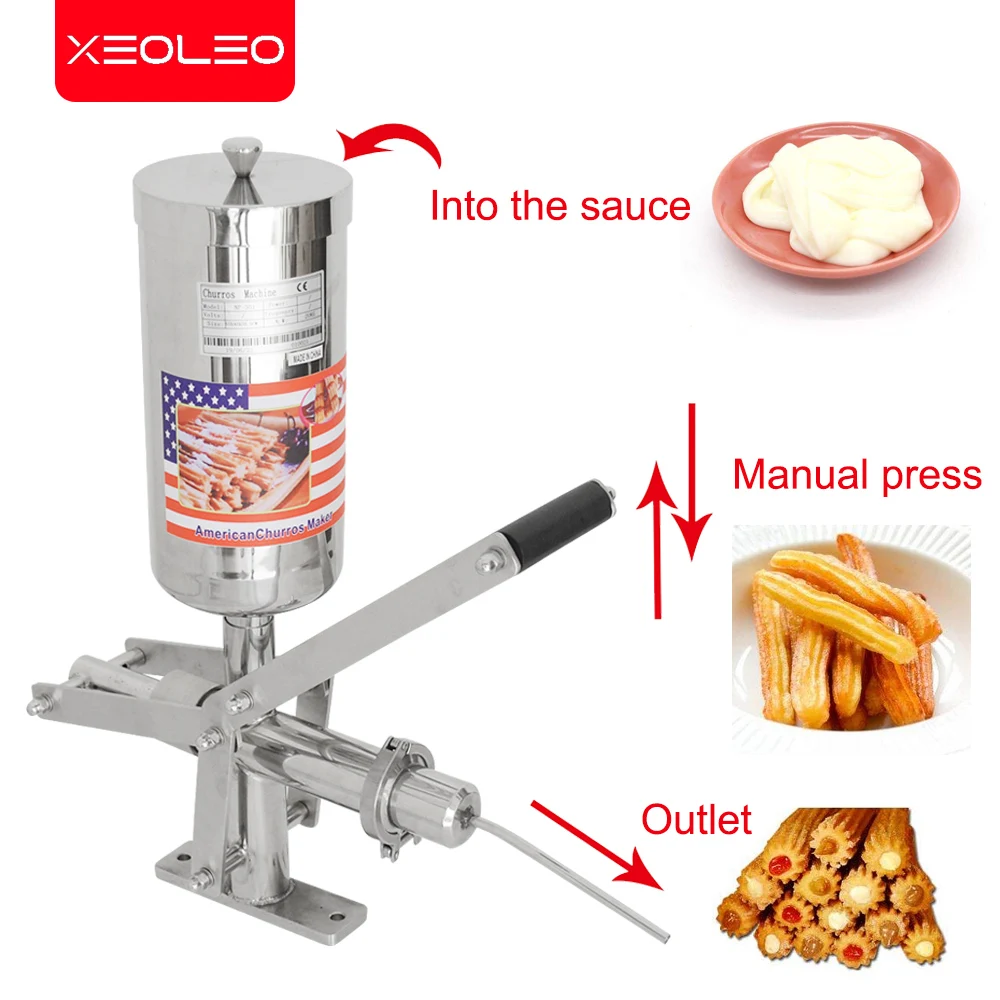 XEOLEO Churros filler аппарат для заполнения палочек Чуррос 5L устройство розлива варенья