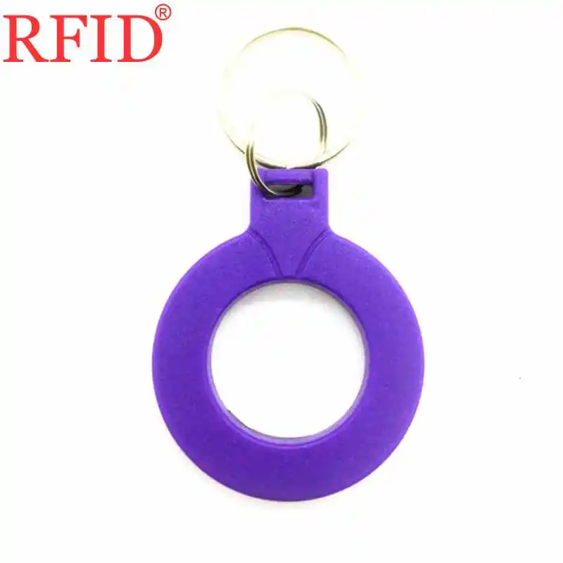 1pcs Purple S50 IC 13,56 МГц считывание только брелок RFID брелок Желтый Синий Фиолетовый жетон бирка брелок аксессуары для контроля доступа Быстрая 1 - Цвет: 1pcs Purple