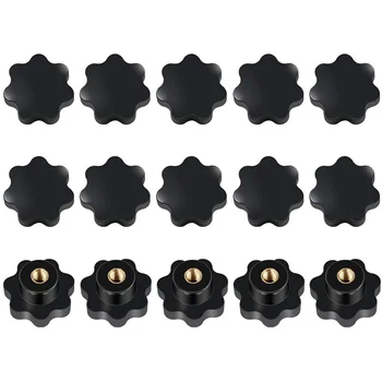 

15Pcs Thumbwheel M8 Thread Tightening Knob Handle Knob for Machine Tool Star Shaped Knob Screw Thread