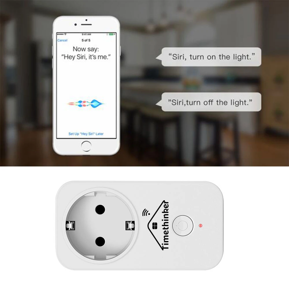  Timethinker Smart Plug for Apple Homekit Smart WIFI Socket for ALexa Google Home APP Voice UK/US/EU - 32957519826