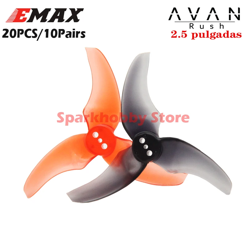 20 деталей (10 пар Emax AVAN Rush 2 pulgadas/2 5 pulgadas 3 pala de la Propeller Ice CW CCW para Babyhawk R RC Drone FPV